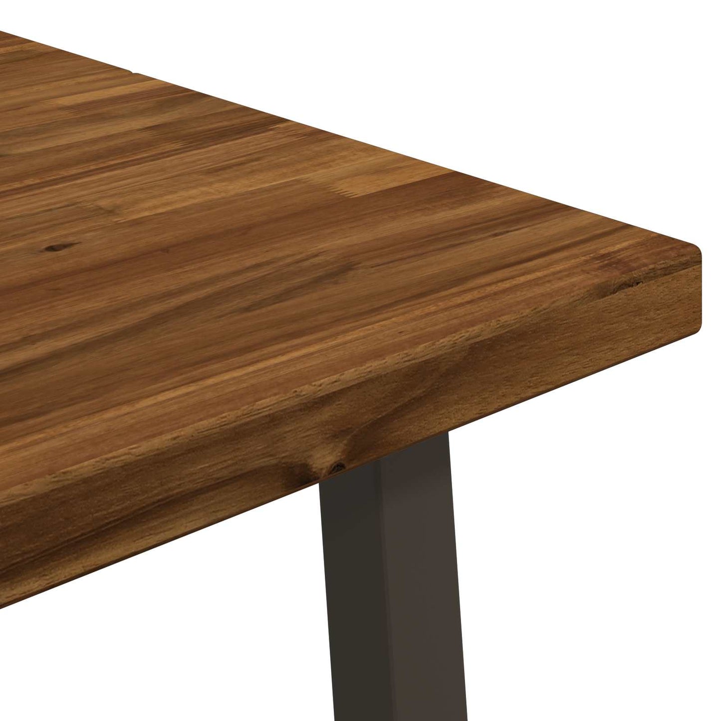 vidaXL 110 x 55 x 75 cm Solid Acacia Wood Natural and Coffee