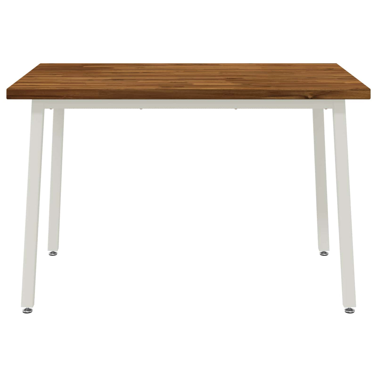 vidaXL 120 x 70 x 75 cm Solid Acacia Wood Natural and White