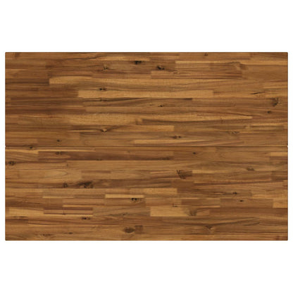 vidaXL 120 x 70 x 75 cm Solid Acacia Wood Natural and White