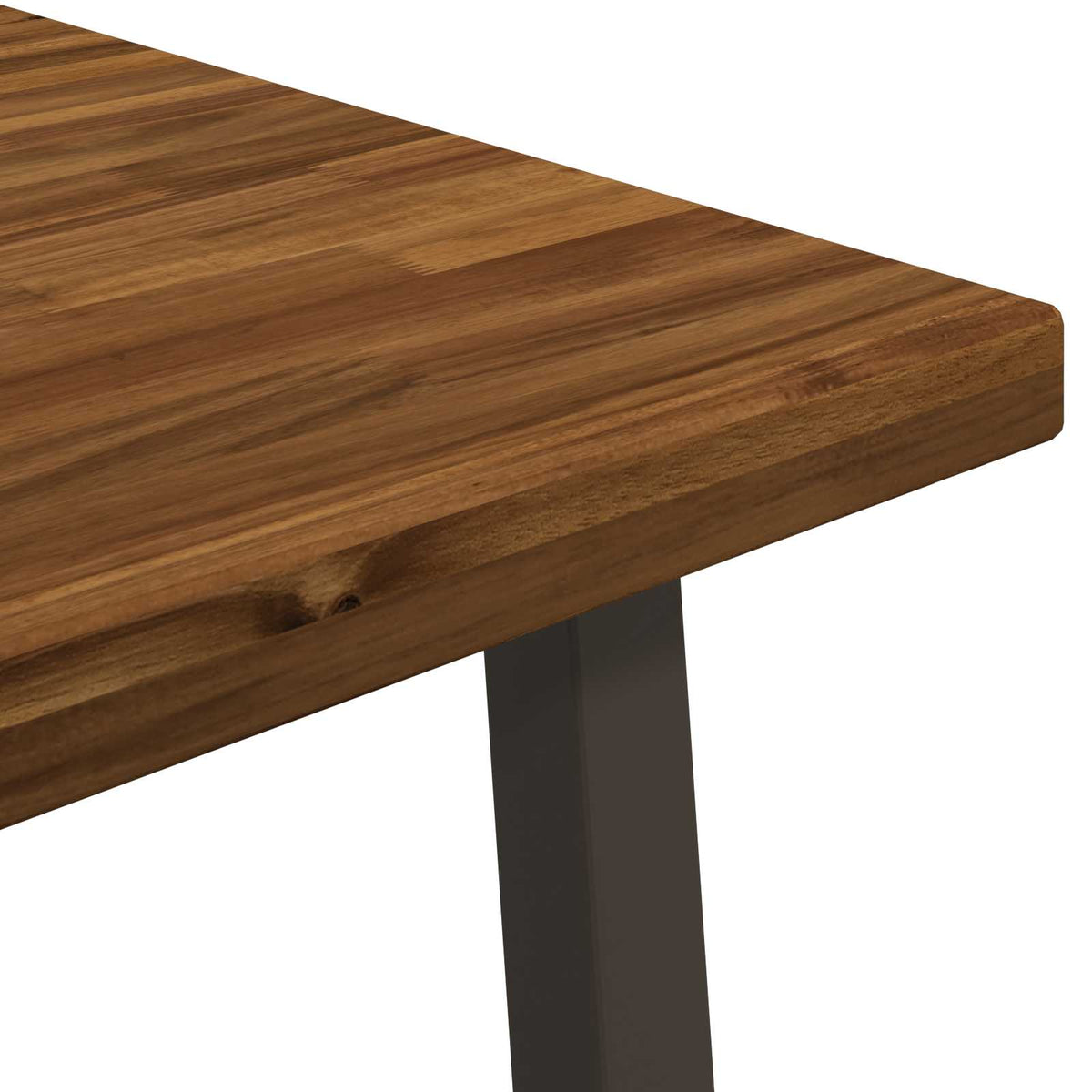vidaXL 80 x 80 x 75 cm Solid Acacia Wood Natural and Coffee Square