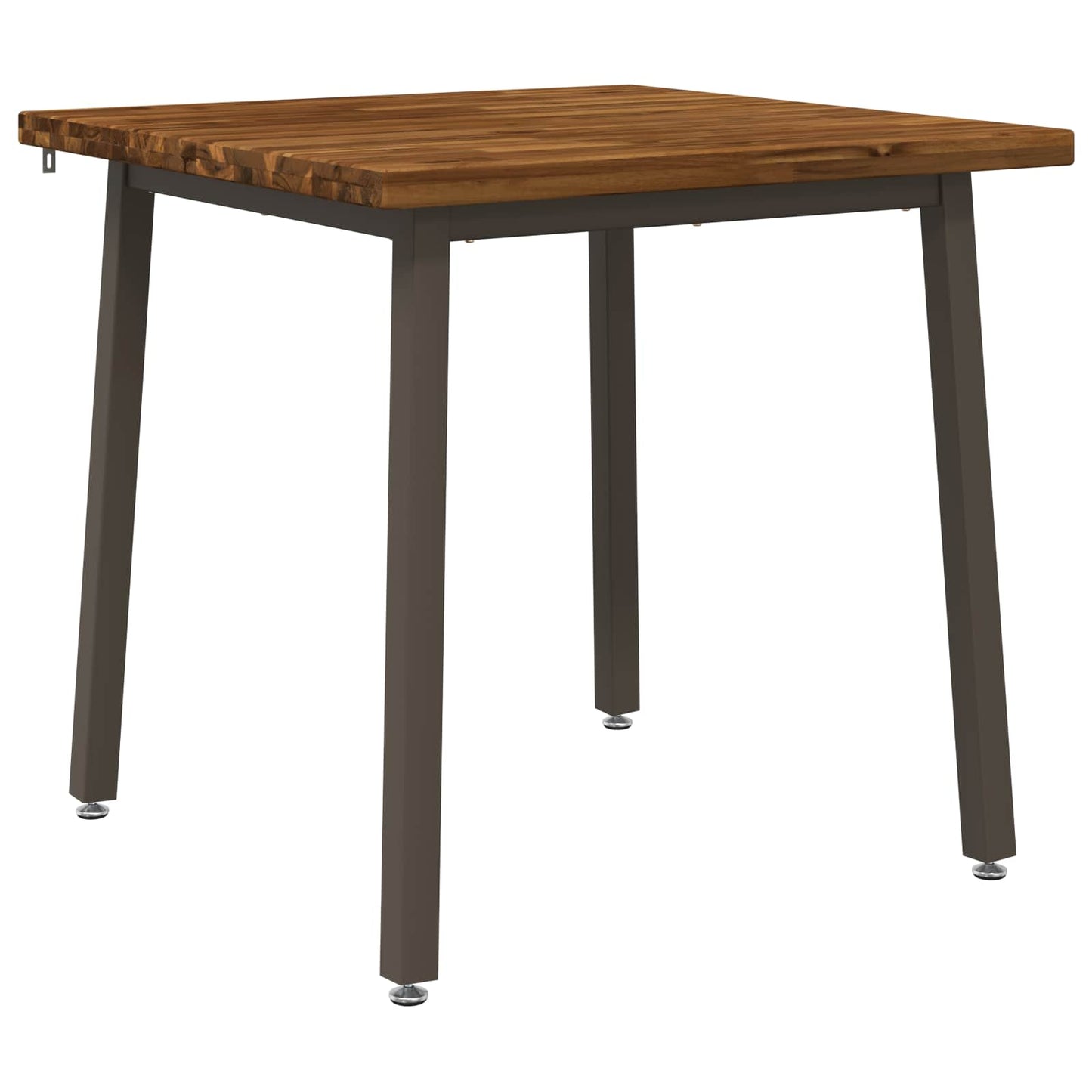 vidaXL 80 x 80 x 75 cm Solid Acacia Wood Natural and Coffee Square