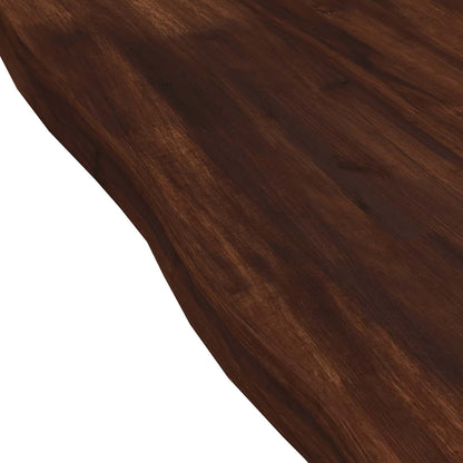 vidaXL Live Edge Table Top 90 x 30 x 3.5 cm Rectangular Dark Brown
