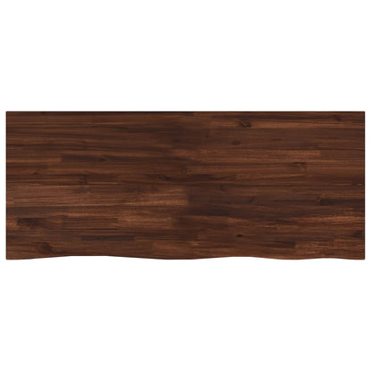 vidaXL Live Edge Table Top 120 x 40 x 3.5 cm Rectangular Dark Brown