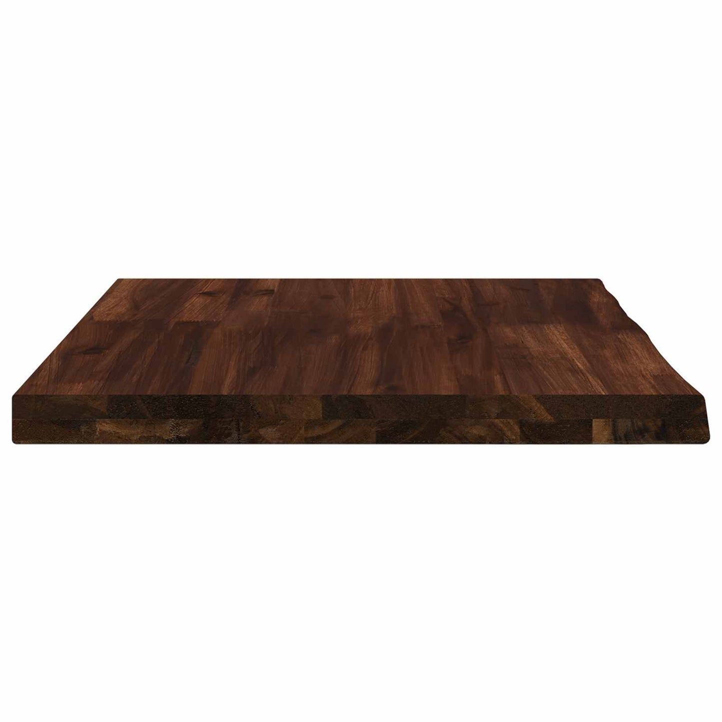 vidaXL Live Edge Table Top 80 x 50 x 3.5 cm Rectangular Dark Brown