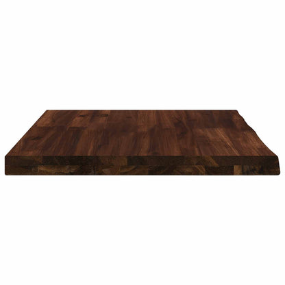 vidaXL Live Edge Table Top 80 x 50 x 3.5 cm Rectangular Dark Brown