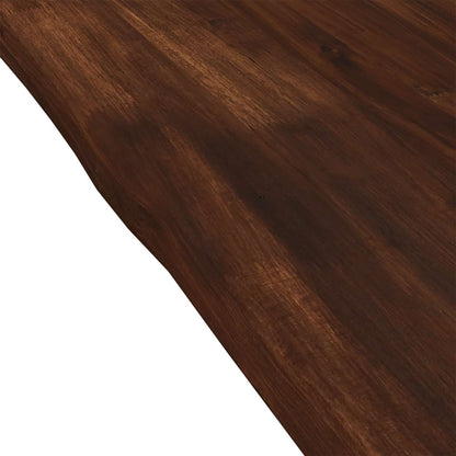 vidaXL Live Edge Table Top 90 x 50 x 3.5 cm Rectangular Dark Brown