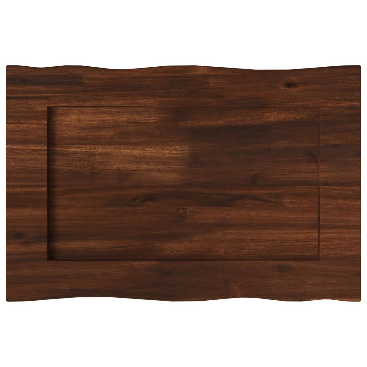 vidaXL Live Edge Table Top 70 x 40 x 3.5 cm Rectangular Dark Brown