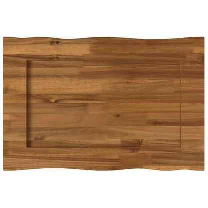 vidaXL Live Edge Table Top 80 x 40 x 3.5 cm Rectangular Natural