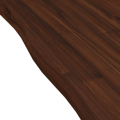 vidaXL Live Edge Table Top 90 x 40 x 3.5 cm Rectangular Dark Brown