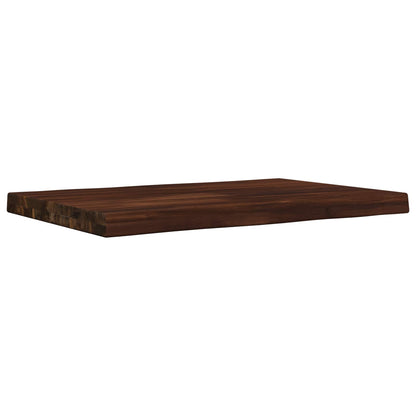 vidaXL Live Edge Table Top 90 x 40 x 3.5 cm Rectangular Dark Brown