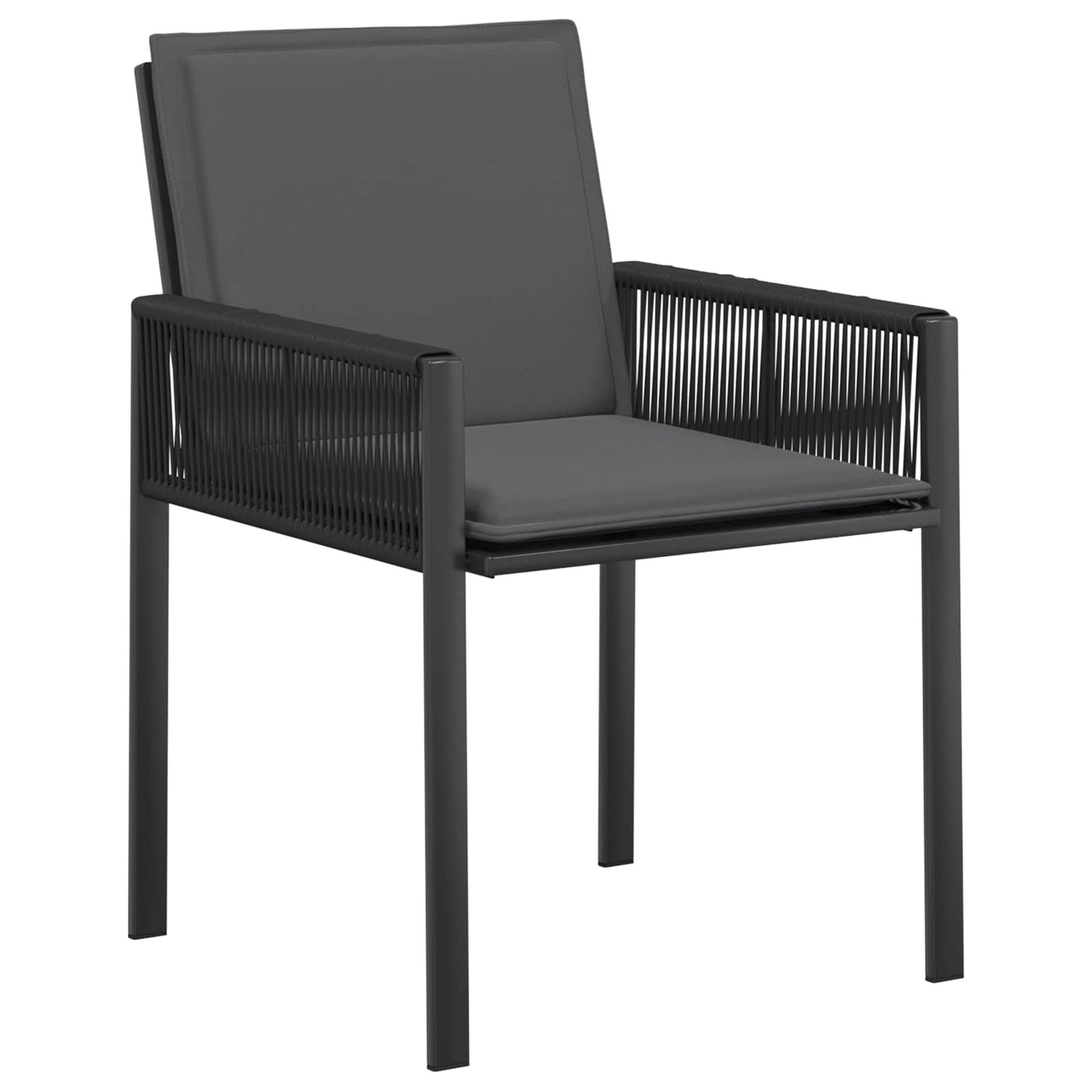 vidaXL Garden Dining Set 13 pcs Black Poly Rattan