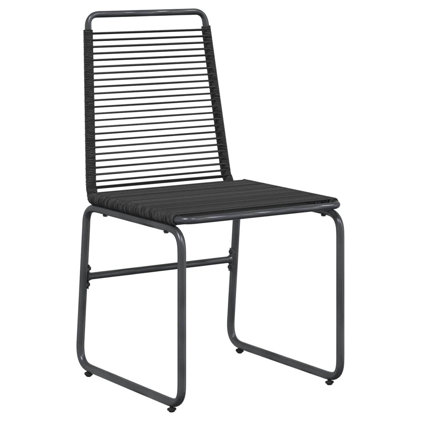 vidaXL Garden Set 5 pcs Black Metal and Rattan