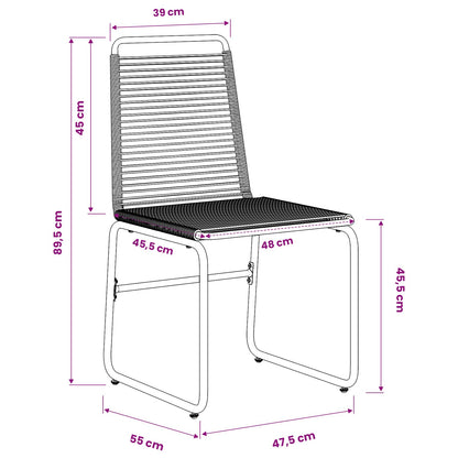 vidaXL Garden Set 5 pcs Black Metal and Rattan