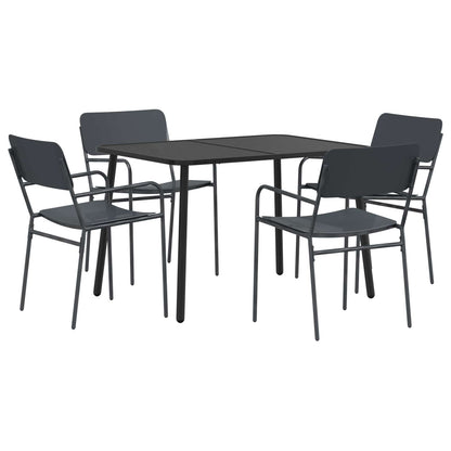 vidaXL Dining Set 5 pcs Anthracite Steel