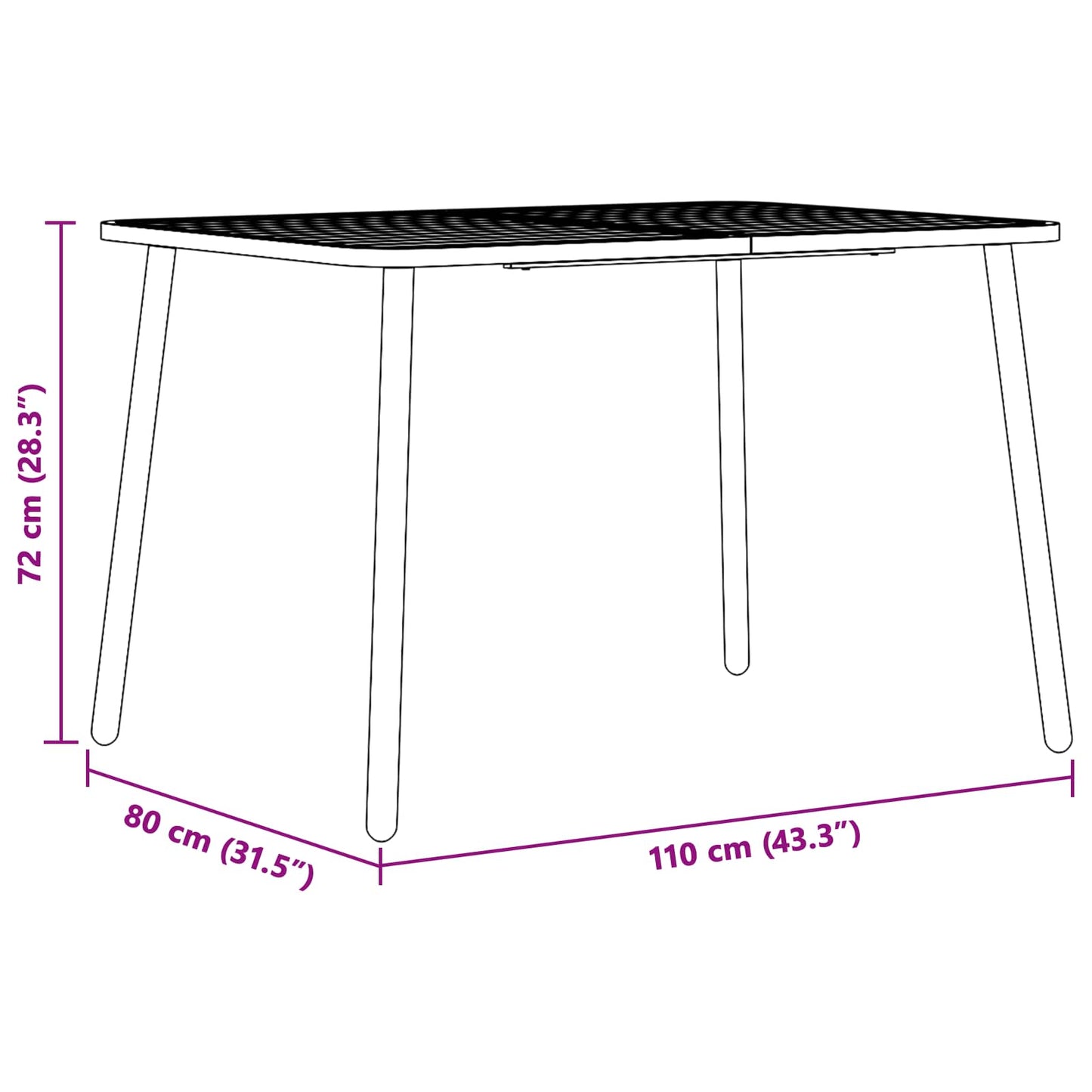 vidaXL Dining Set 5 pcs Anthracite Steel