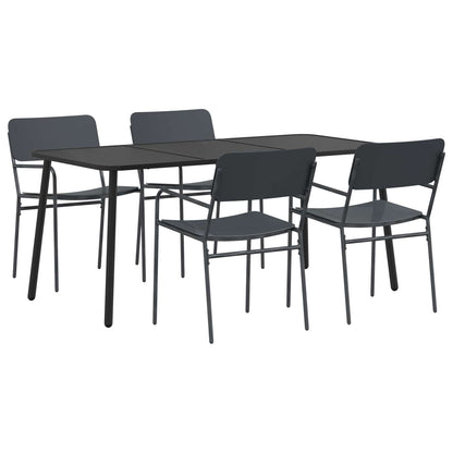 vidaXL Dining Set 5 pcs Anthracite Steel