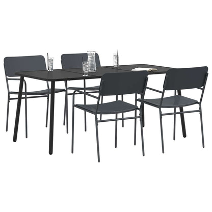vidaXL Dining Set 5 pcs Anthracite Steel