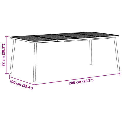 vidaXL Dining Set 9 pcs Anthracite Steel