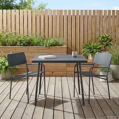 vidaXL Dining Set 3 pcs Anthracite Steel