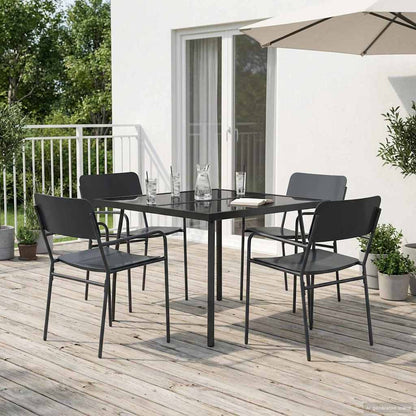 vidaXL Dining Set 5 pcs Anthracite Steel