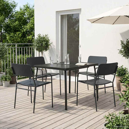 vidaXL Dining Set 5 pcs Anthracite Steel