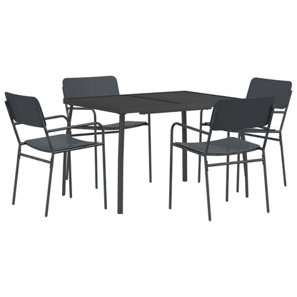 vidaXL Dining Set 5 pcs Anthracite Steel