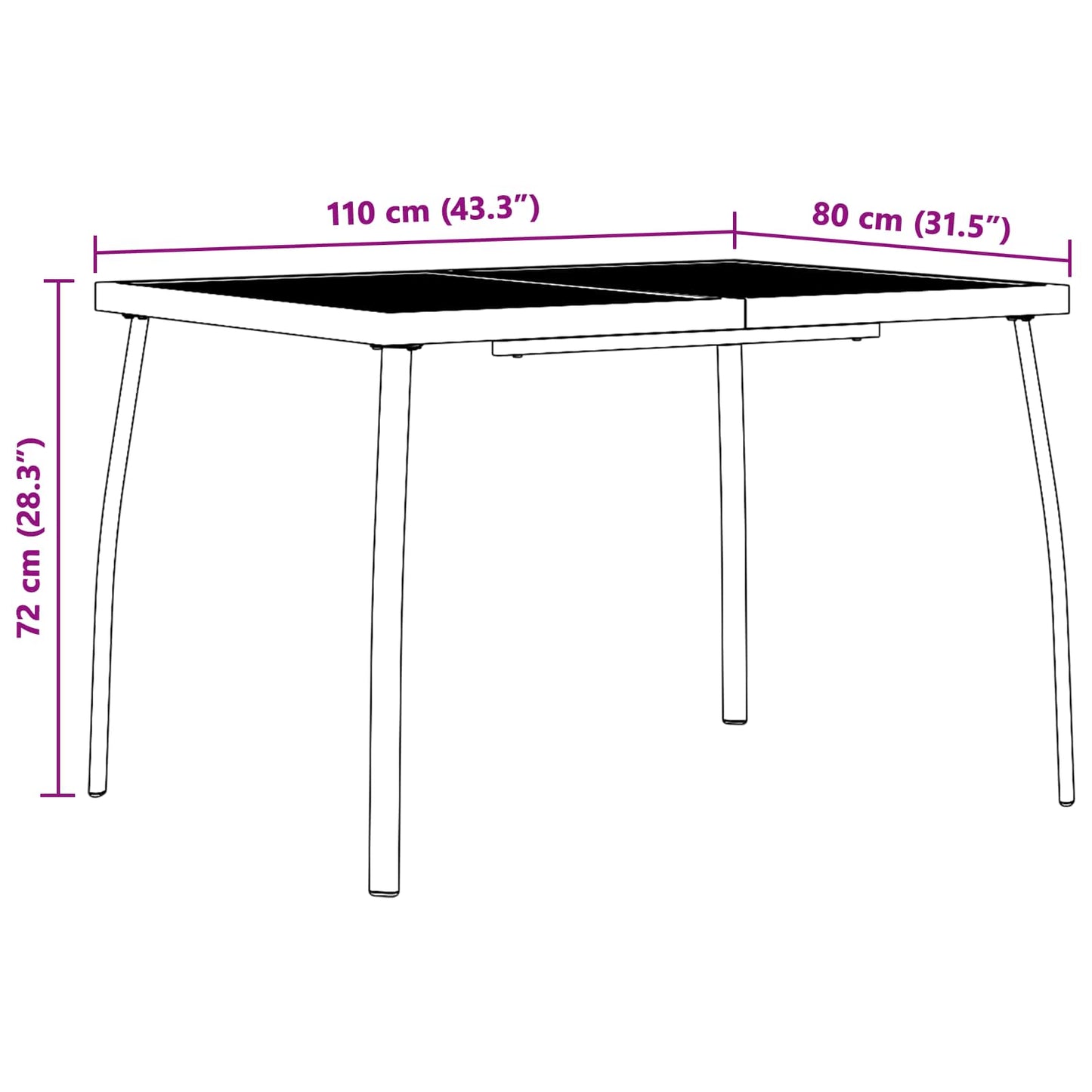 vidaXL Dining Set 5 pcs Anthracite Steel