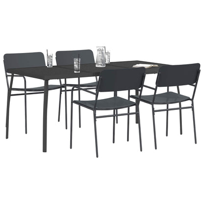 vidaXL Dining Set 5 pcs Anthracite Steel