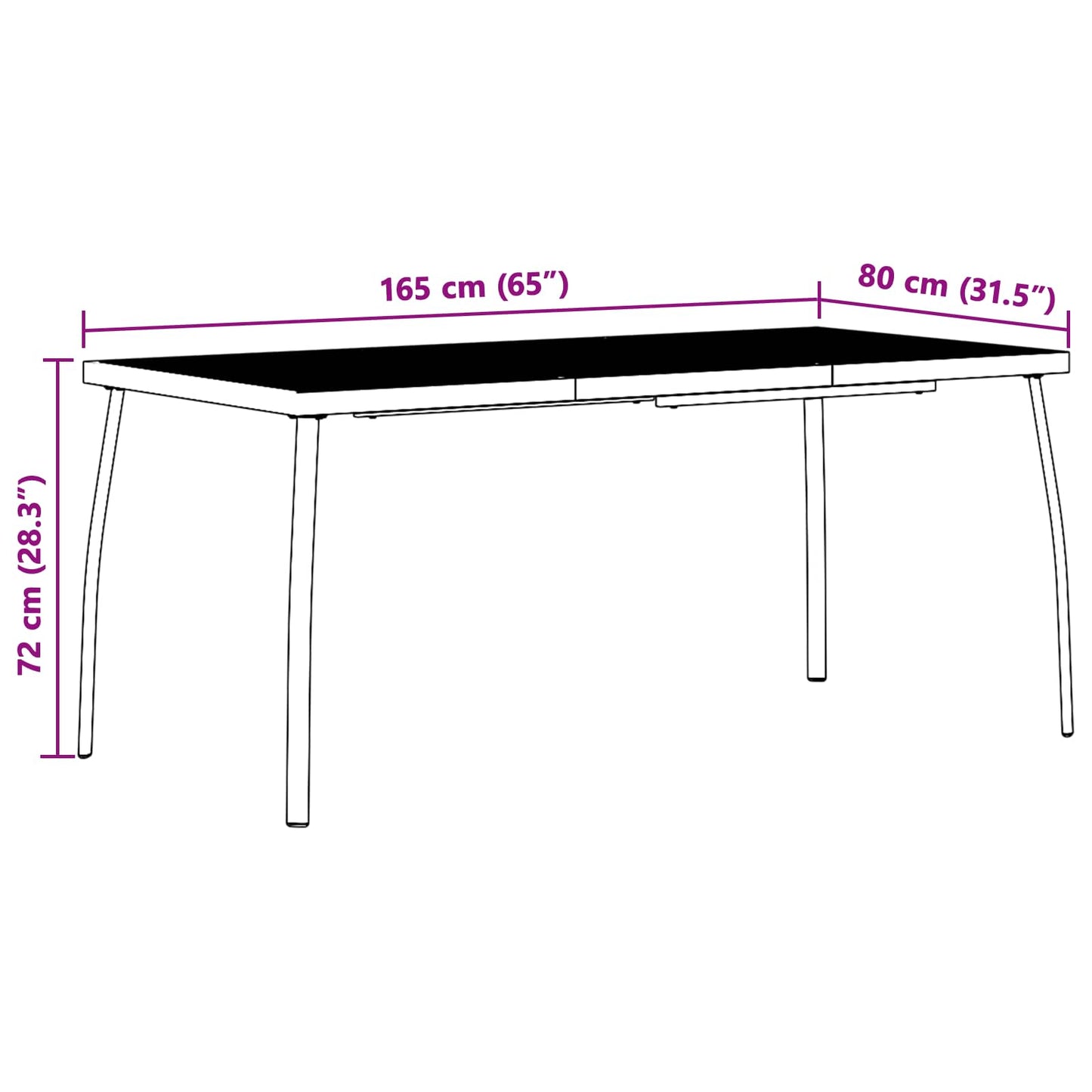 vidaXL Dining Set 7 pcs Anthracite Steel
