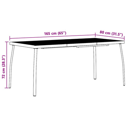 vidaXL Dining Set 7 pcs Anthracite Steel