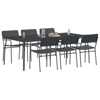 vidaXL Dining Set 7 pcs Anthracite Steel