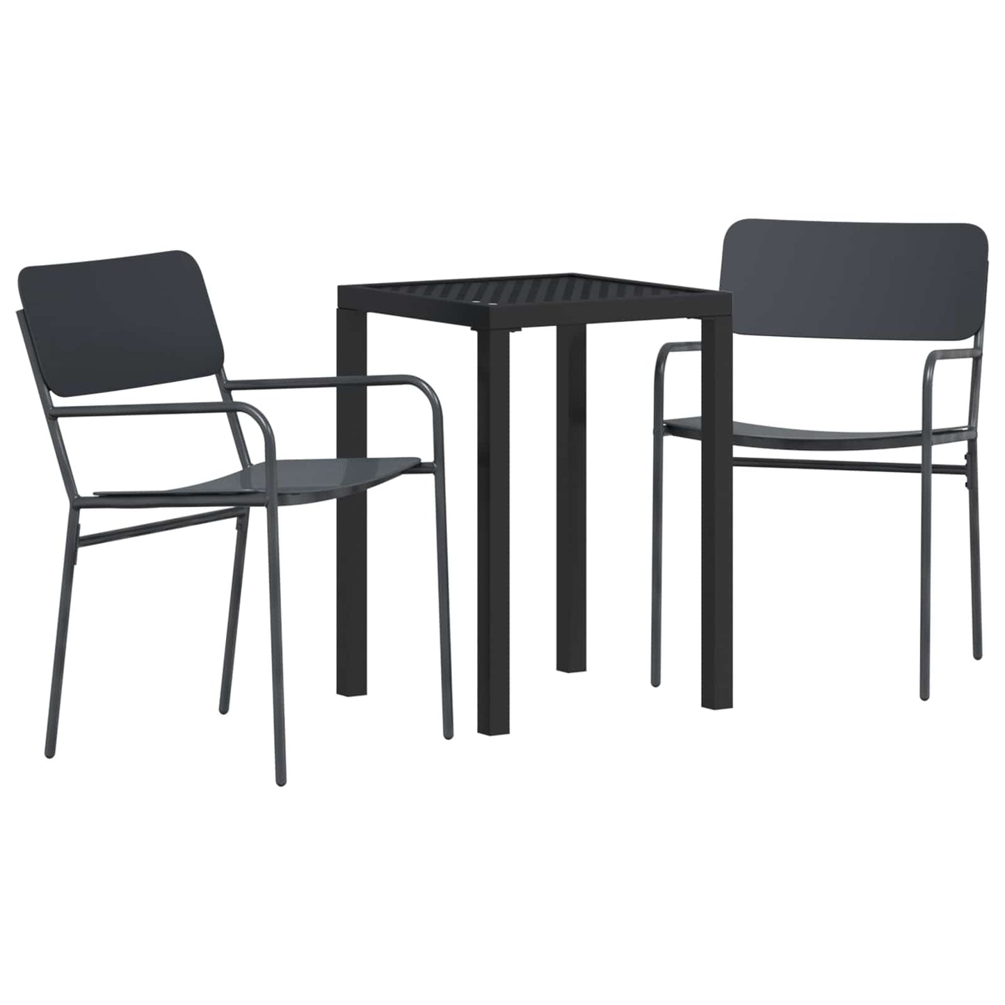 vidaXL Outdoor Furniture Set 3 pcs Anthracite Steel