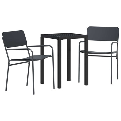 vidaXL Outdoor Furniture Set 3 pcs Anthracite Steel