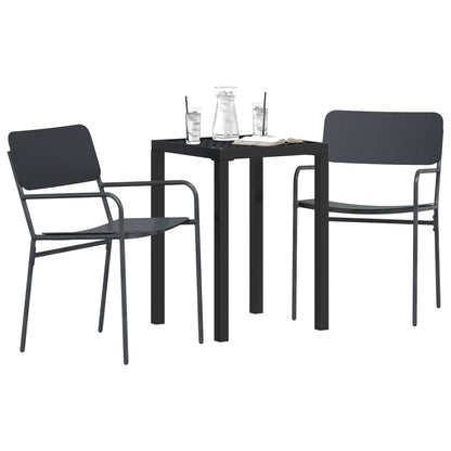 vidaXL Outdoor Furniture Set 3 pcs Anthracite Steel