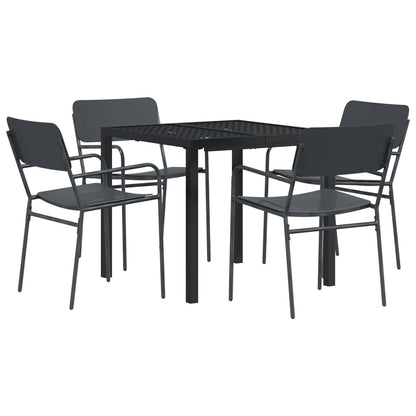 vidaXL Outdoor Furniture Set 5 pcs Anthracite Steel