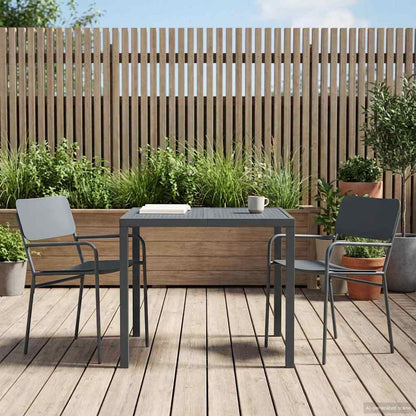 vidaXL Outdoor Furniture Set 3 pcs Anthracite Steel