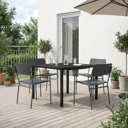vidaXL Outdoor Furniture Set 5 pcs Anthracite Steel