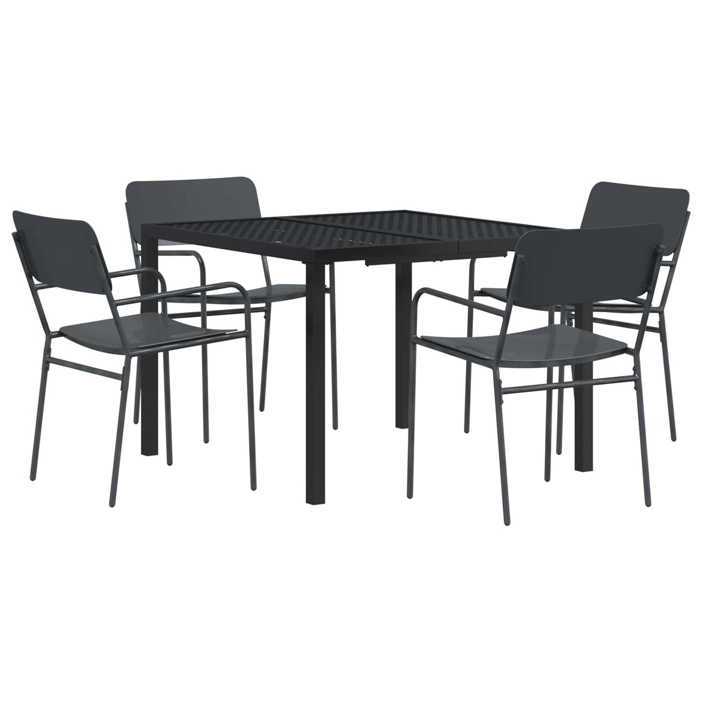vidaXL Outdoor Furniture Set 5 pcs Anthracite Steel