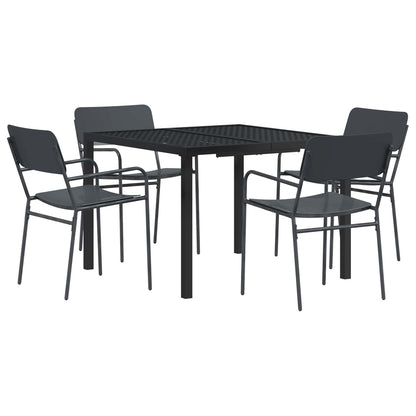 vidaXL Outdoor Furniture Set 5 pcs Anthracite Steel