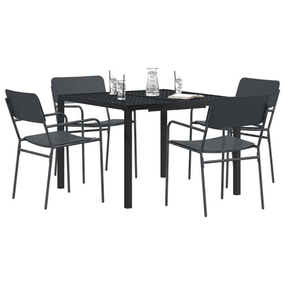 vidaXL Outdoor Furniture Set 5 pcs Anthracite Steel