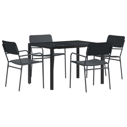 vidaXL Outdoor Furniture Set 5 pcs Anthracite Steel
