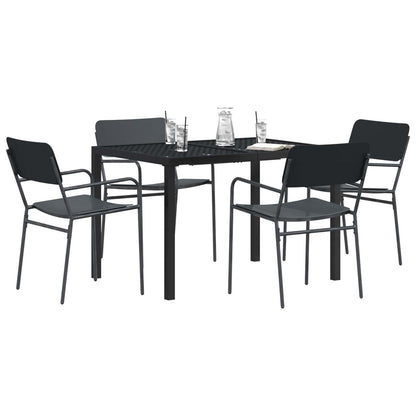 vidaXL Outdoor Furniture Set 5 pcs Anthracite Steel