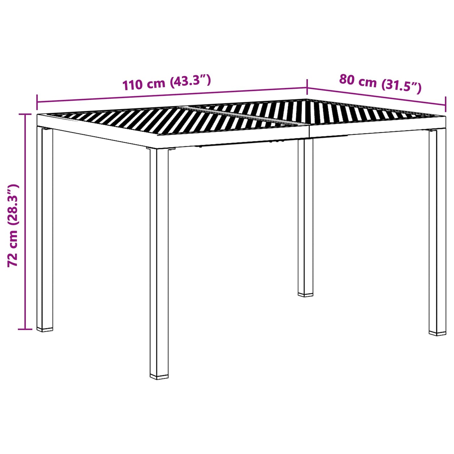 vidaXL Outdoor Furniture Set 5 pcs Anthracite Steel