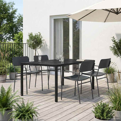 vidaXL Outdoor Furniture Set 5 pcs Anthracite Steel