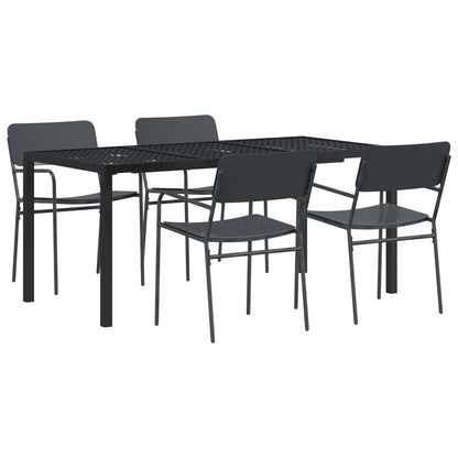 vidaXL Outdoor Furniture Set 5 pcs Anthracite Steel