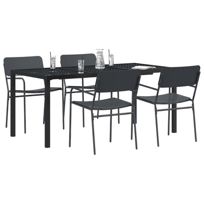 vidaXL Outdoor Furniture Set 5 pcs Anthracite Steel