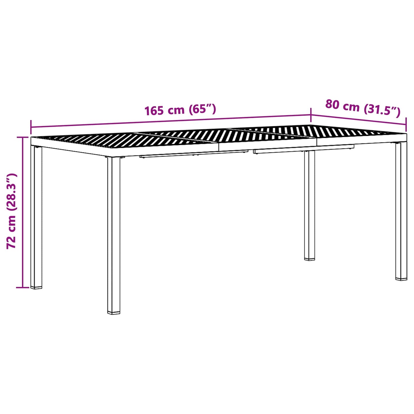 vidaXL Outdoor Furniture Set 7 pcs Anthracite Steel