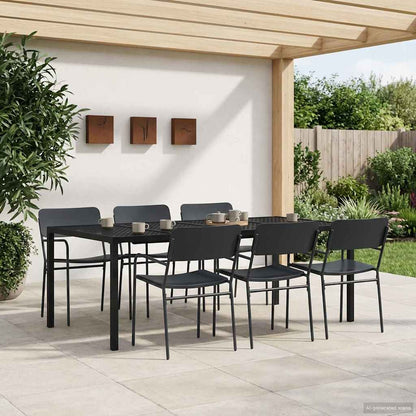 vidaXL Outdoor Furniture Set 7 pcs Anthracite Steel