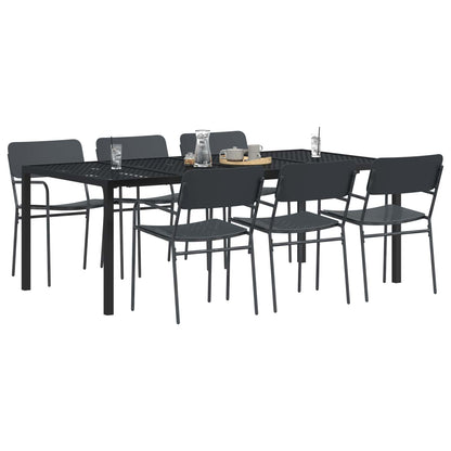 vidaXL Outdoor Furniture Set 7 pcs Anthracite Steel