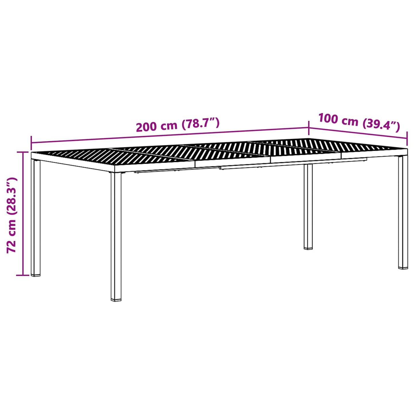 vidaXL Outdoor Furniture Set 7 pcs Anthracite Steel